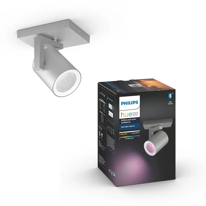 Philips Hue Einerspot Argenta Aluminium GU10 5,5W White and color ambiance Bluetooth