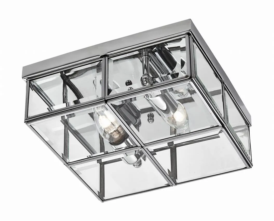 Plafon Deckenleuchte Monza 2xE14 quadratisches Glas LP-2323 / 2C Light Prestige