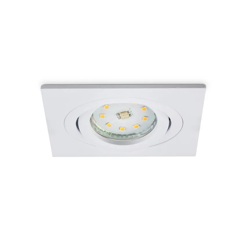 Quadratische Deckeneinbauleuchte OH28 beweglich mattweiß Kobi