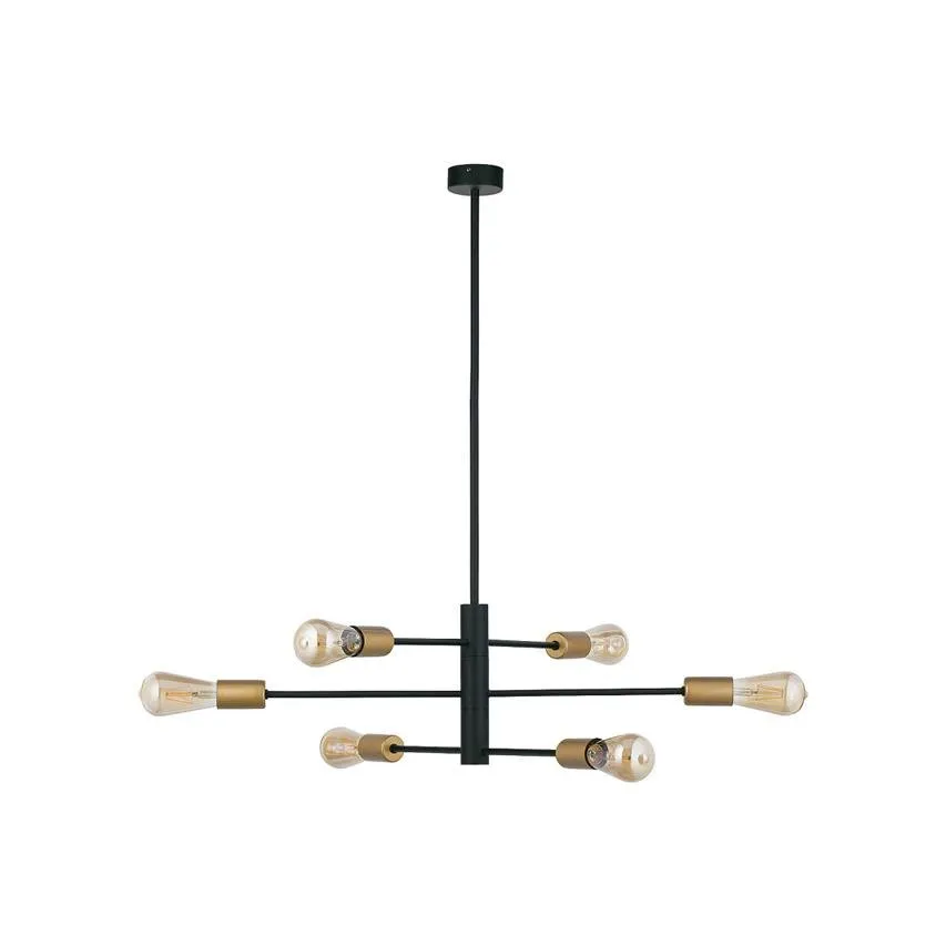 ROTOR VI Pendelleuchte 6xE27 schwarz, gold Nowodvorski 7937