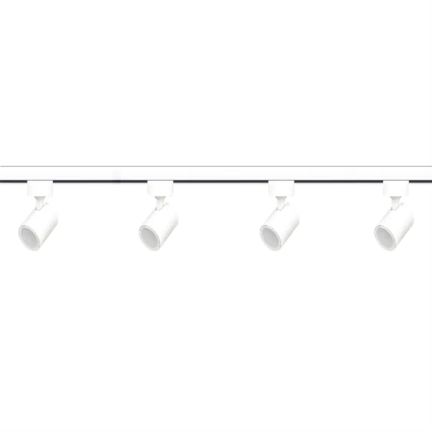 Set Rail Kit, 4 Strahler GU10 weiß Snow SET Light Prestige LP-737 WH