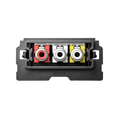 Steckdose 3RCA (Mechanismus 1/2 ohne Rahmen) Simon 100