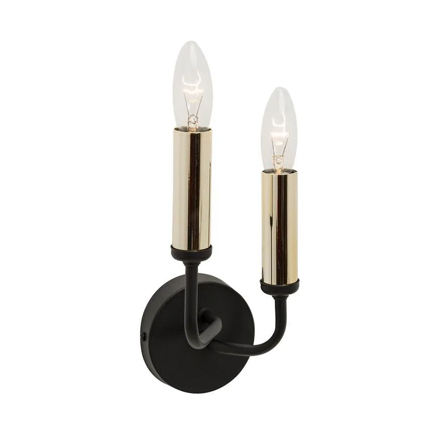 Wandleuchte AMPLI schwarz, gold 2x E14 max 40W IP20 Zuma line