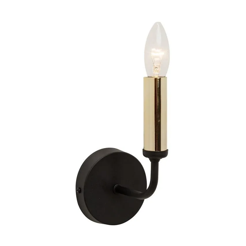 Wandleuchte AMPLI schwarz, gold E14 max 40W IP20 Zuma line