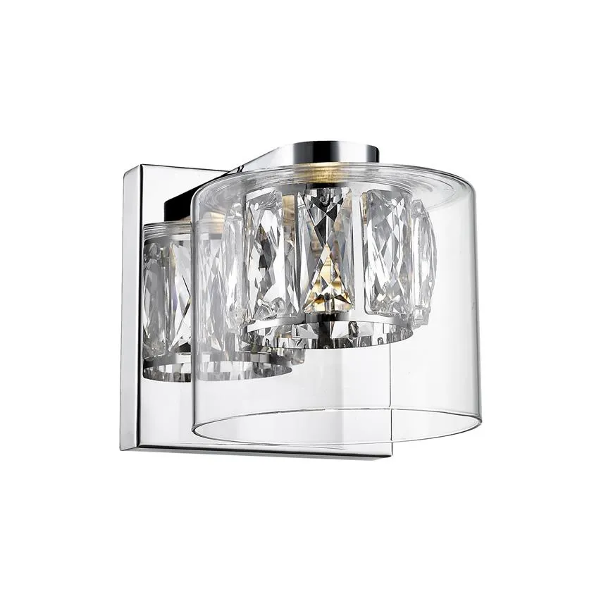 Wandleuchte GEM transparent, silber LED 5W IP20 Zuma line