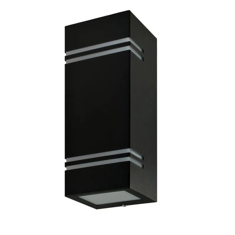 Wandleuchte Garten QUAZAR 7 GU10 schwarz IP44 Kobi