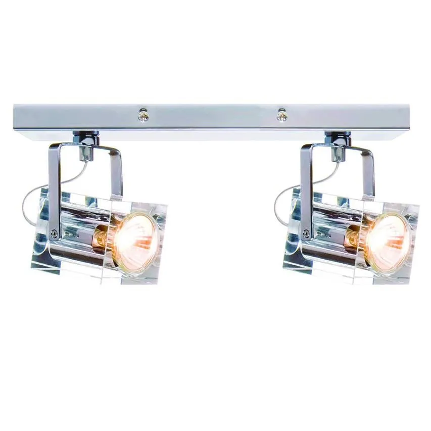 Wandleuchte Iceberg 2 silber 2xGU10 kristall, transparent LP-253 / 2W Light Prestige