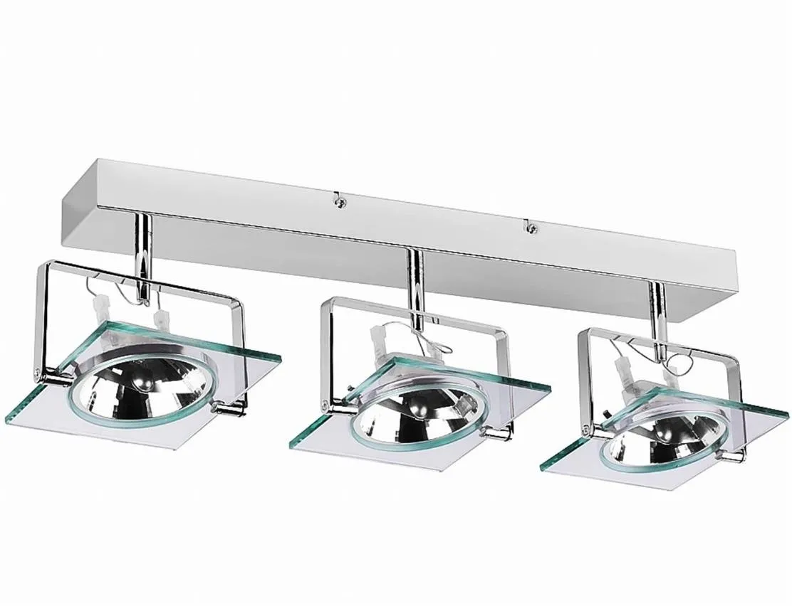 Wandleuchte Industrial 3 silber 3xQR111 Glas QR-111003 Light Prest