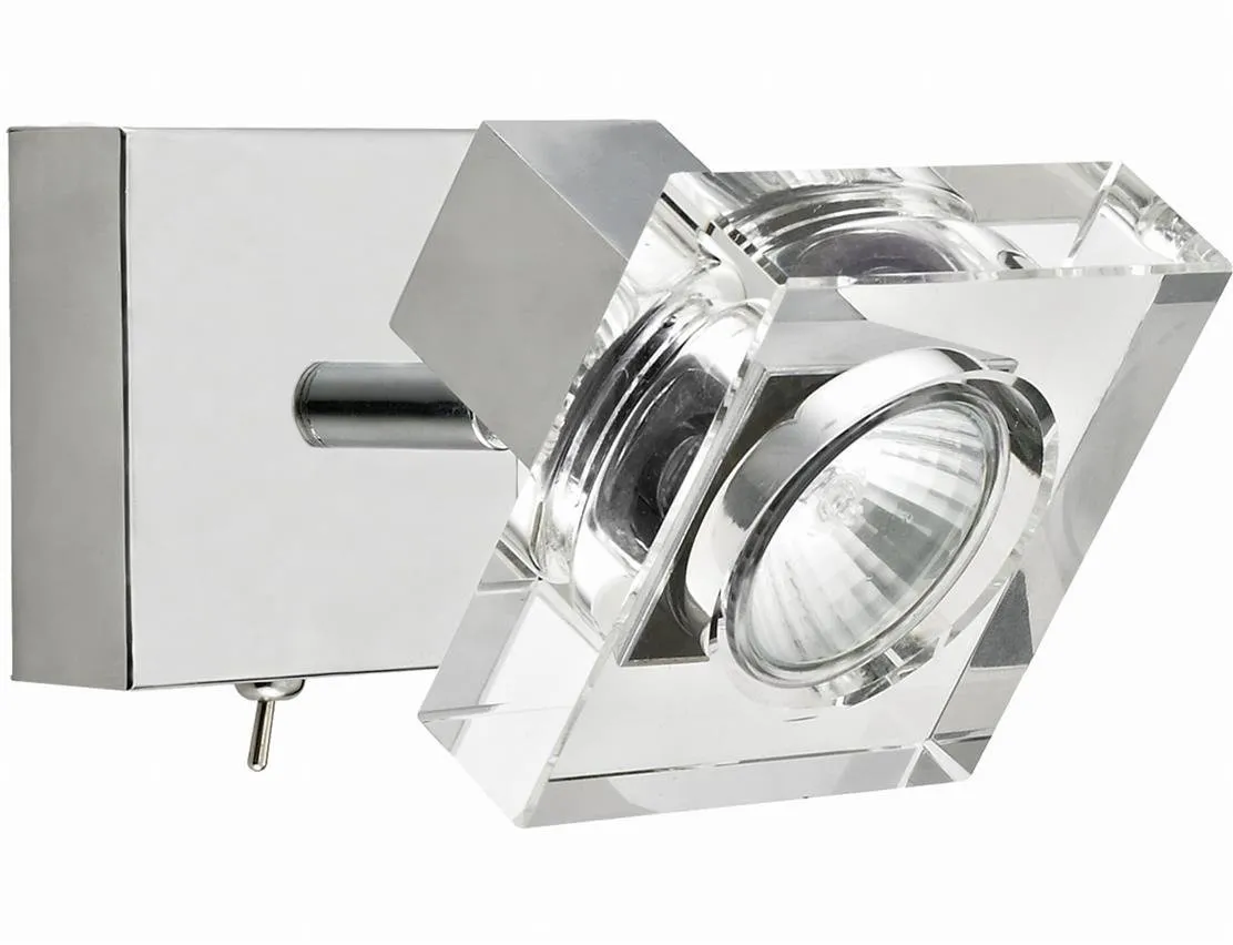 Wandleuchte Victoria GU10 transparent quadratisch LP-710 / 1W Light Prestige