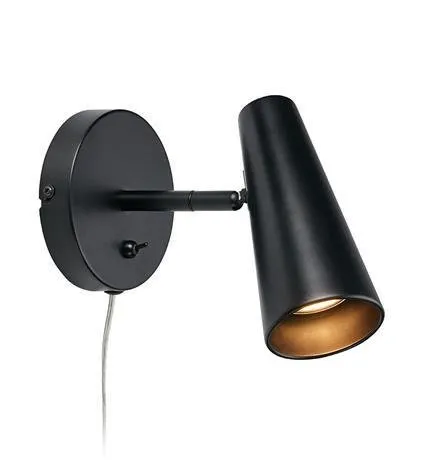 Wandleuchte mit Schalter CREST 1L GU10 schwarz Markslojd 108200