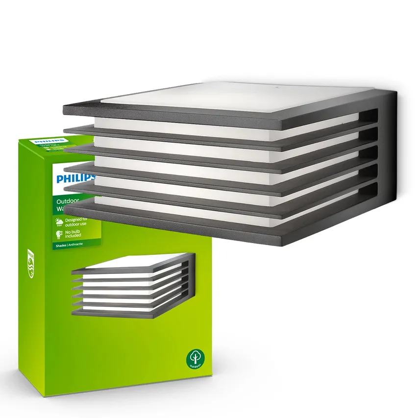 Wandleuchte myGarden Shades E27 anthrazit IP44 Philips