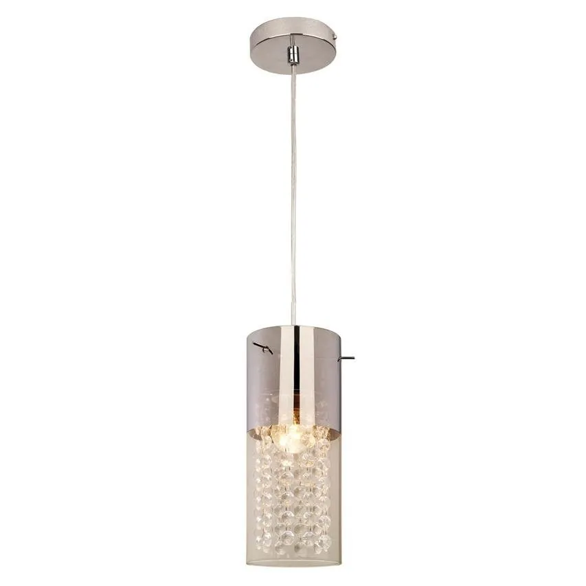 Zara Hängeleuchte 1 Röhre, Kristalle, silber, transparent E14 LP-5221 / 1P Light Prestige