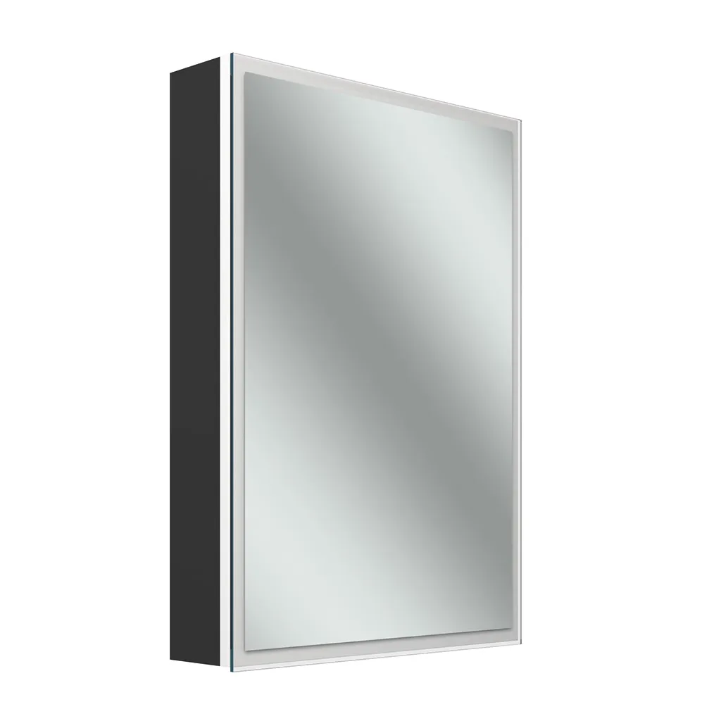 Schneider Spiegelschrank „GLOWD2W“ in schwarz matt