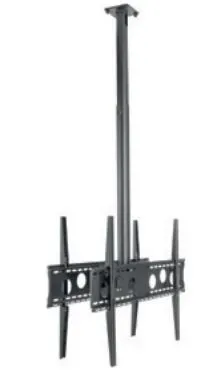 Hagor HA DH Duo L - Deckenhalterung Back-to-Back für Bildschirme - 55-75" | max. VESA 2x800x600 | Länge 900 - 1600mm