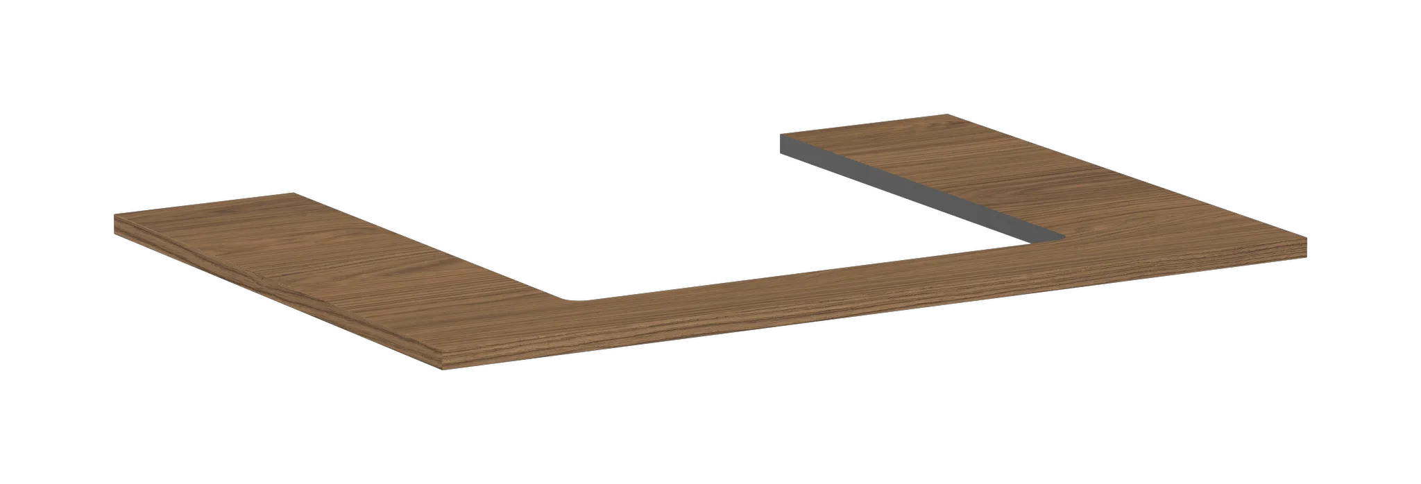 Xilesa E Konsole 780/550 mit Ausschnitt mittig für Ausatzwaschtisch geschliffen, Eiche Kaschmir