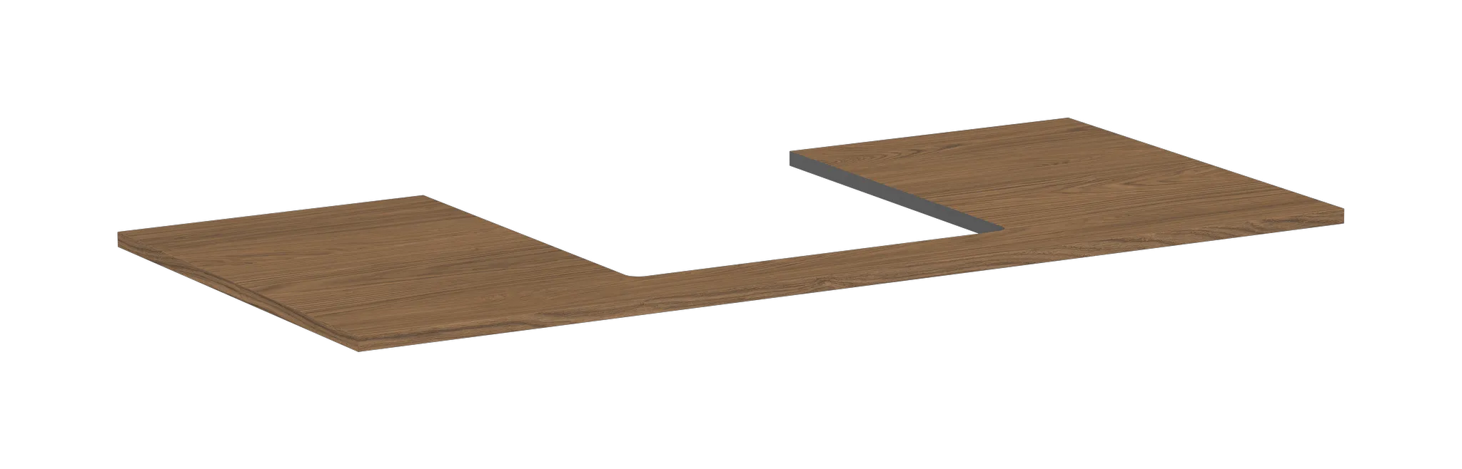 Xilesa E Konsole 1180/550 mit Ausschnitt mittig für Ausatzwaschtisch geschliffen, Eiche Kaschmir