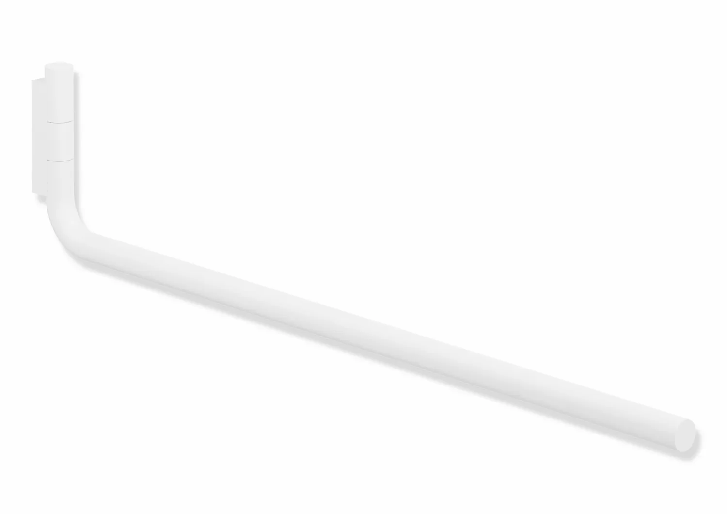 HEWI Handtuchhalter „Serie 480“, Befestigung verdeckt, 1-armig in Signalweiß matt