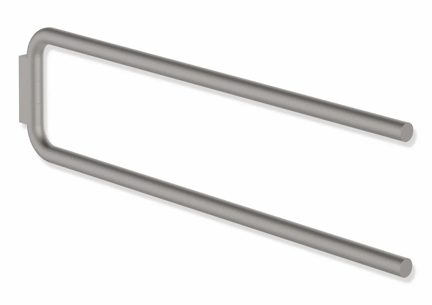 Handtuchhalter, Edelstahl, pulverbeschichtet, zweiarmig, Länge 444 mm, Haltearmdurchmesser 15 mm, in Farbe DC (Schwarz tiefmatt)