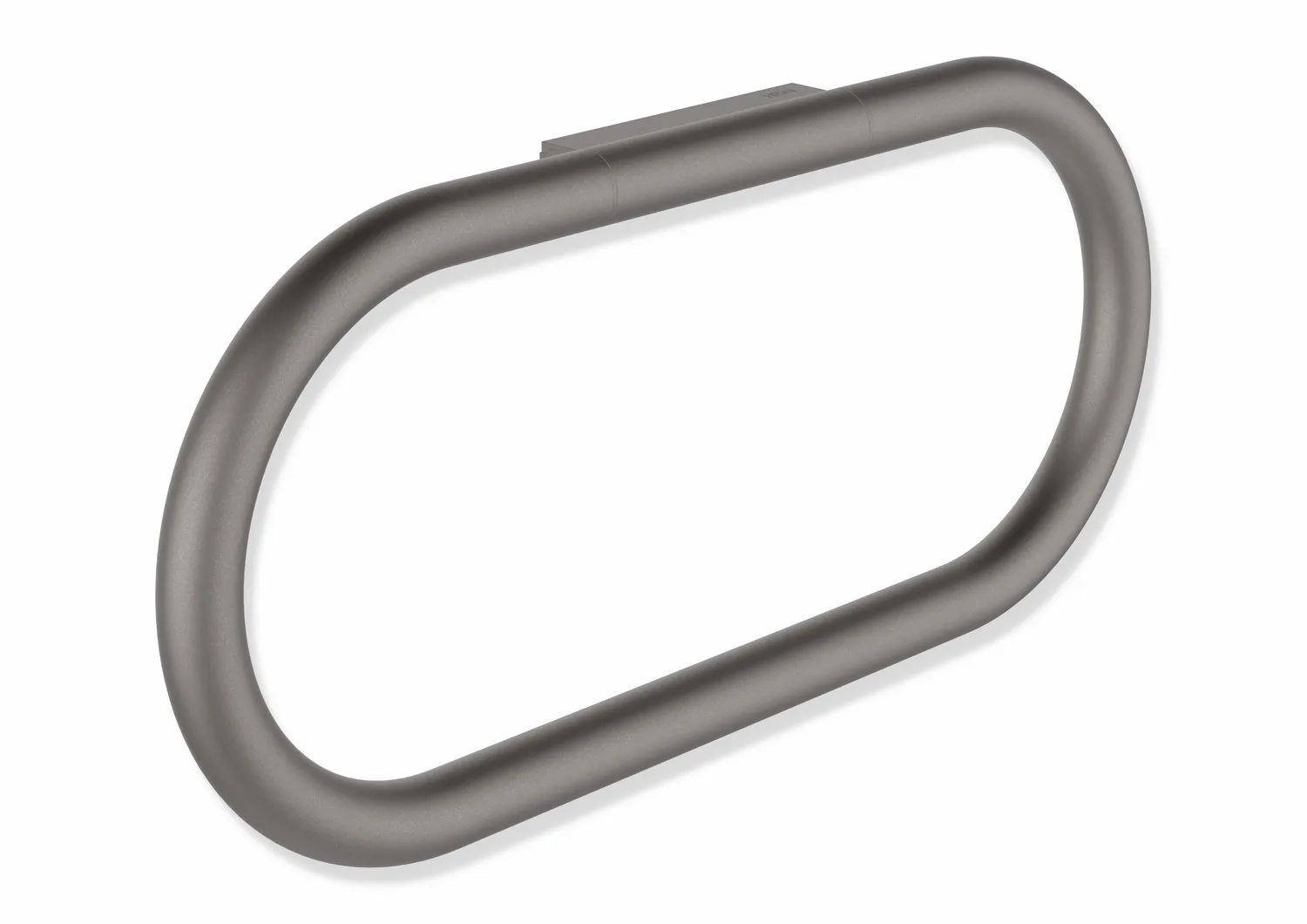 Handtuchring, Edelstahl, pulverbeschichtet, Breite 270 mm, Höhe 122 mm, Durchmesser 15 mm, in Farbe DC (Schwarz tiefmatt)