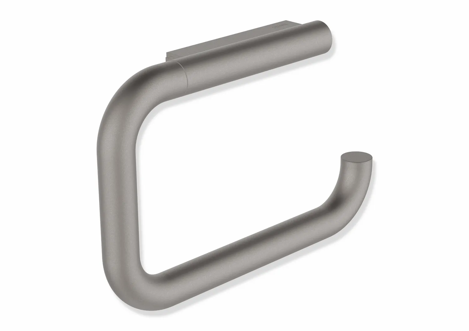 WC-Papierhalter, Edelstahl, pulverbeschichtet, Breite 158 mm, Höhe 105 mm, Durchmesser 15 mm, in Farbe DC (Schwarz tiefmatt)