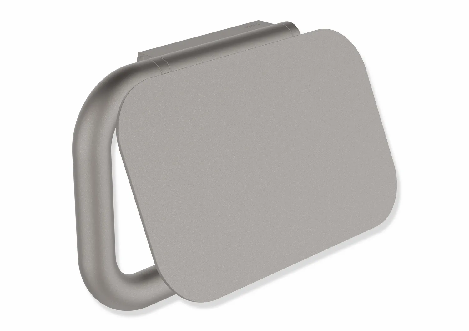 WC-Papierhalter mit Deckel, Edelstahl, pulverbeschichtet, Breite 158 mm, Höhe 105 mm, Durchmesser 15 mm, in Farbe DC (Schwarz tiefmatt)