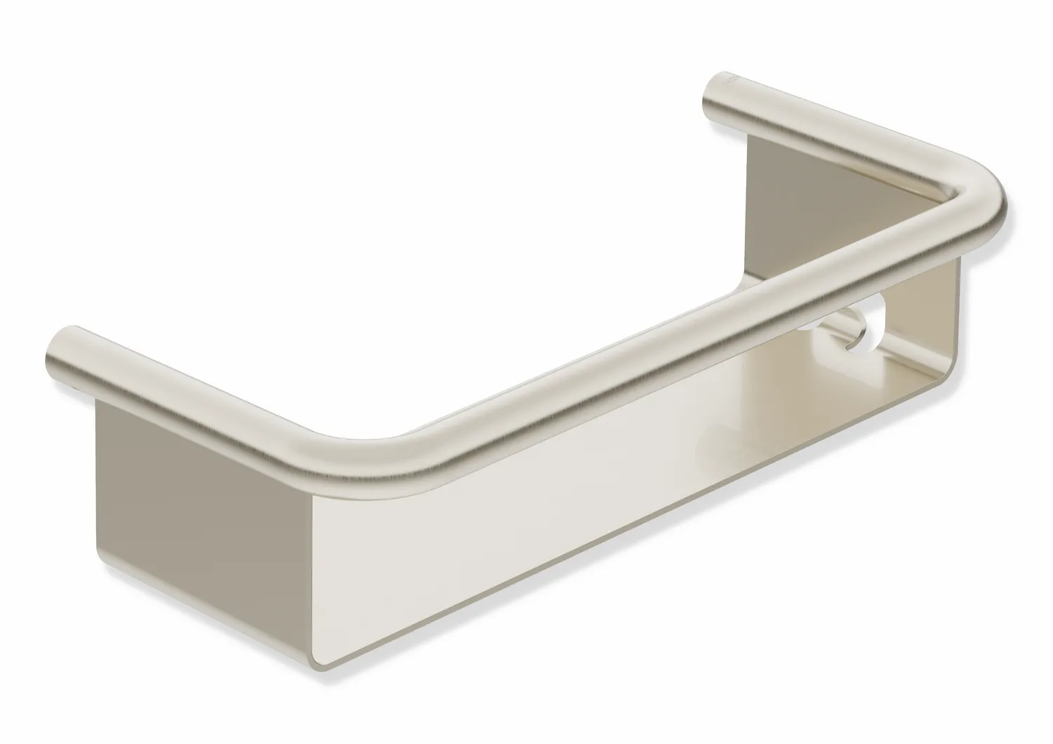 Duschkorb, Edelstahl, PVD beschichtet, mit integriertem Haken, Breite 265 mm, Höhe 67 mm, Tiefe 119 mm, in Farbe CK (Messing glänzend)