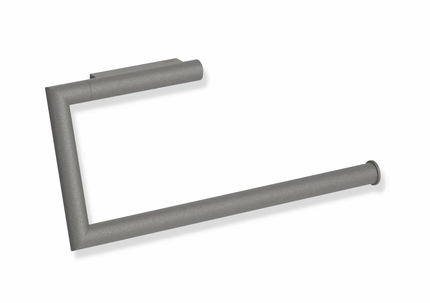 WC-Papierhalter 2-fach, Edelstahl, pulverbeschichtet, Breite 250 mm, Höhe 110 mm, Durchmesser 15 mm, für 2 WC-Papierrollen, in Farbe DC (Schwarz tiefmatt)