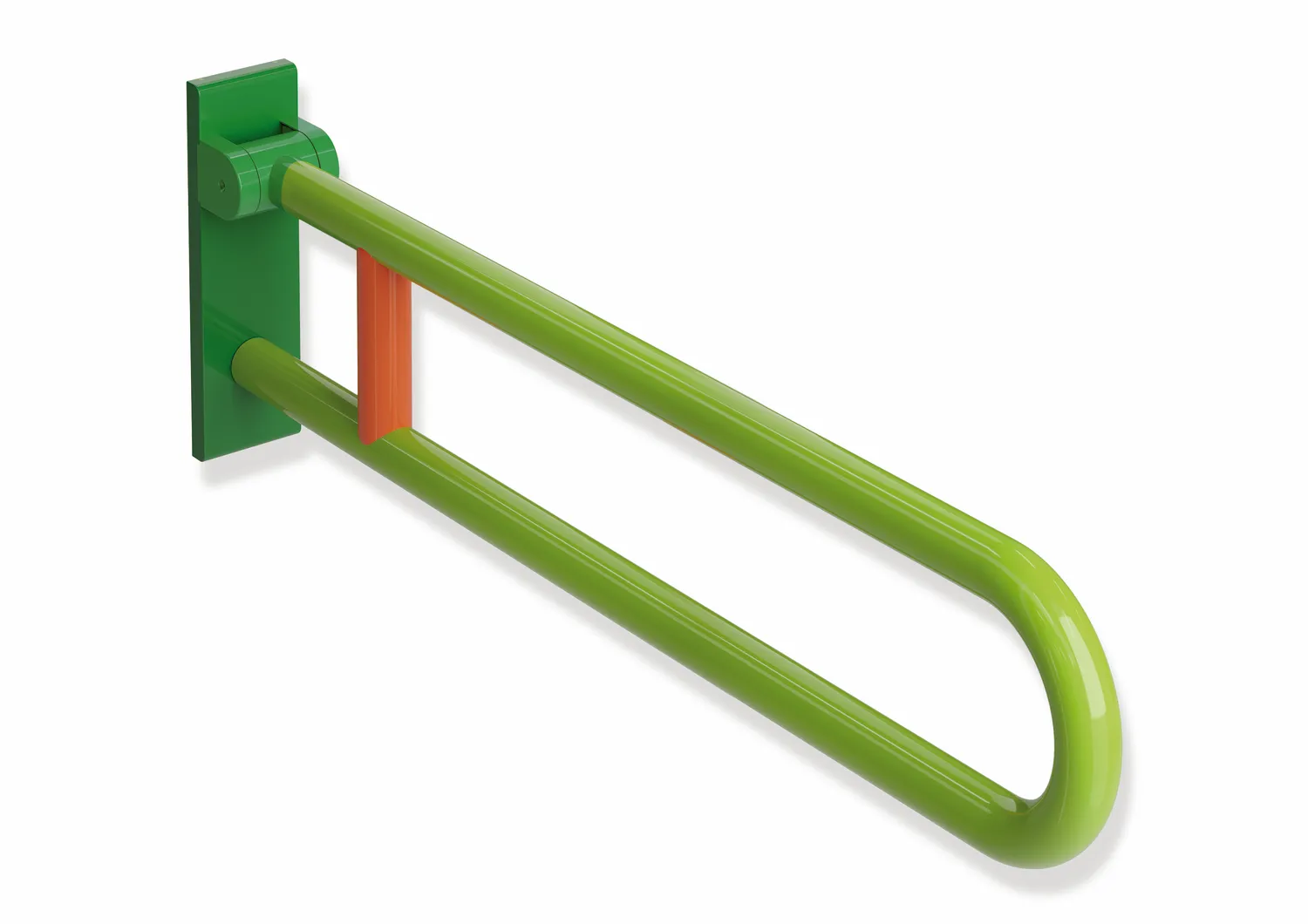 Stützklappgriff, drehbar, Polyamid, Ausleger Fb 74, Wandplatte Fb 72, Stütze Fb 36, Ausladung 850 mm