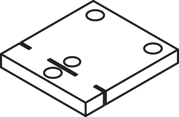 Dichtronde, für Stangensysteme S 800 K und Warm Touch/ mobile Lösungen mit drei Bohrungen und Abtrennperforierung, passend für kleines und großes Befestigungsblech, zur zusätzlichen Abdichtung der Bohrpunkte, VPE=10 Stk.