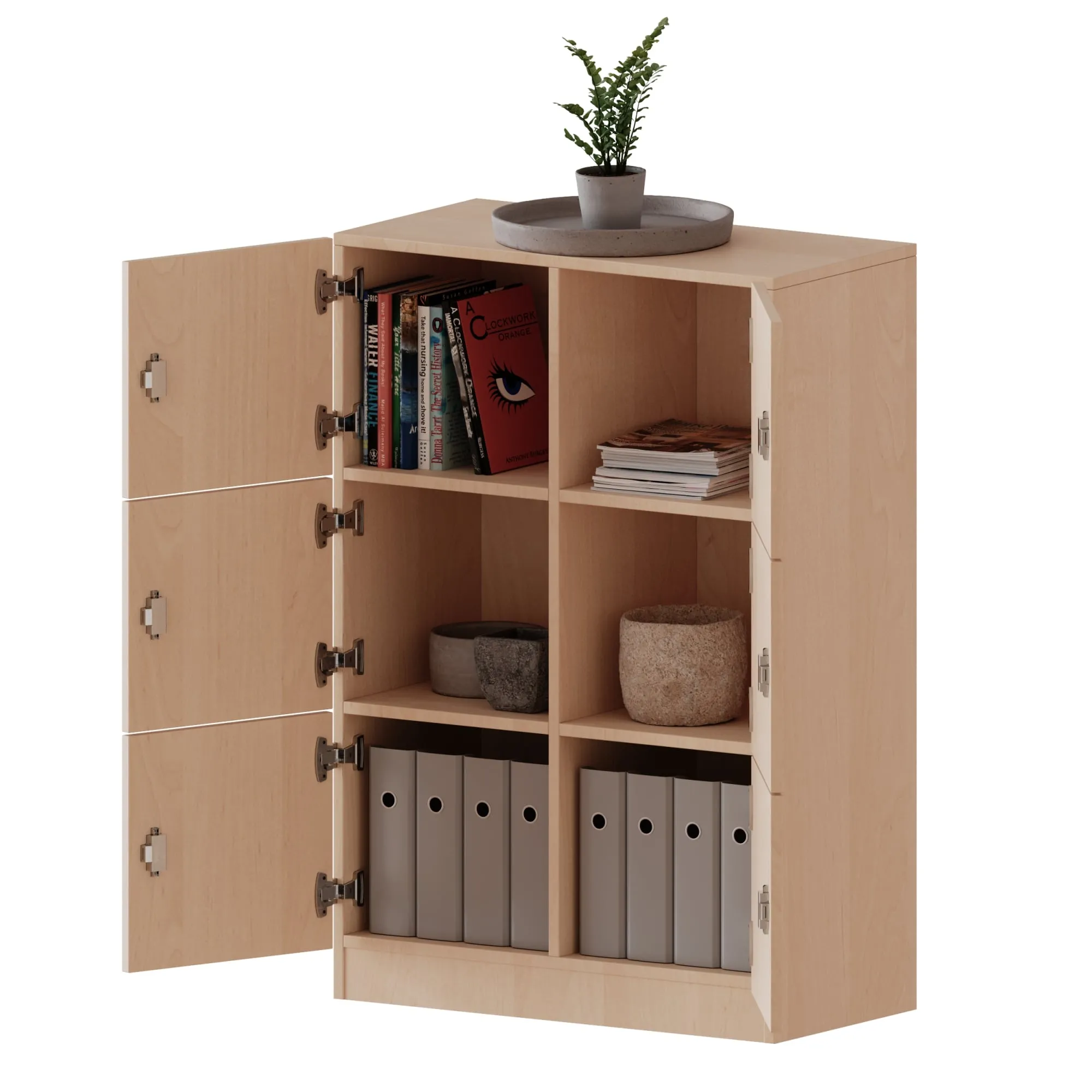 Schließfachschrank mit 6 Schließfächern, B/H 80 x 118 cm - EVO180 Serie