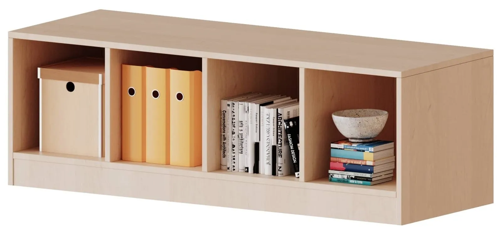 Regal vierreihig mit 4 offenen Fächern, B/H 138,7 x 46 cm - EVO180 Serie