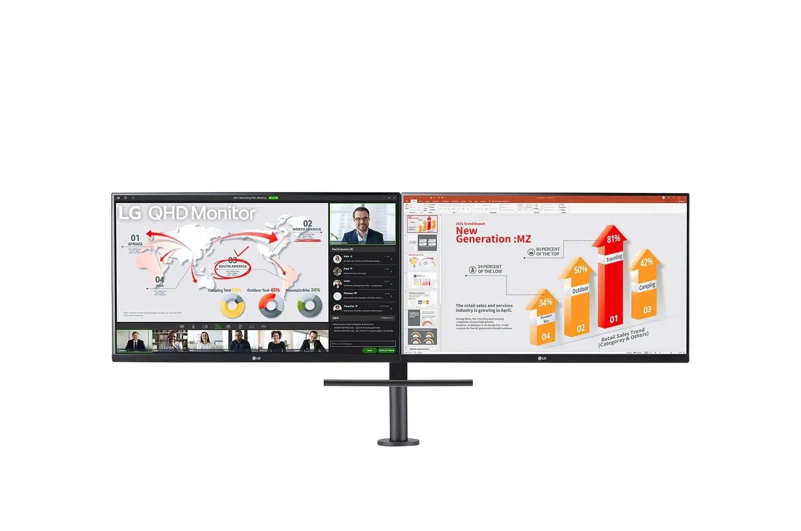 LG 27QP88DP-BS 27" IPS Monitor, 2560 x 1440 QHD / WQHD, 75Hz, 5ms