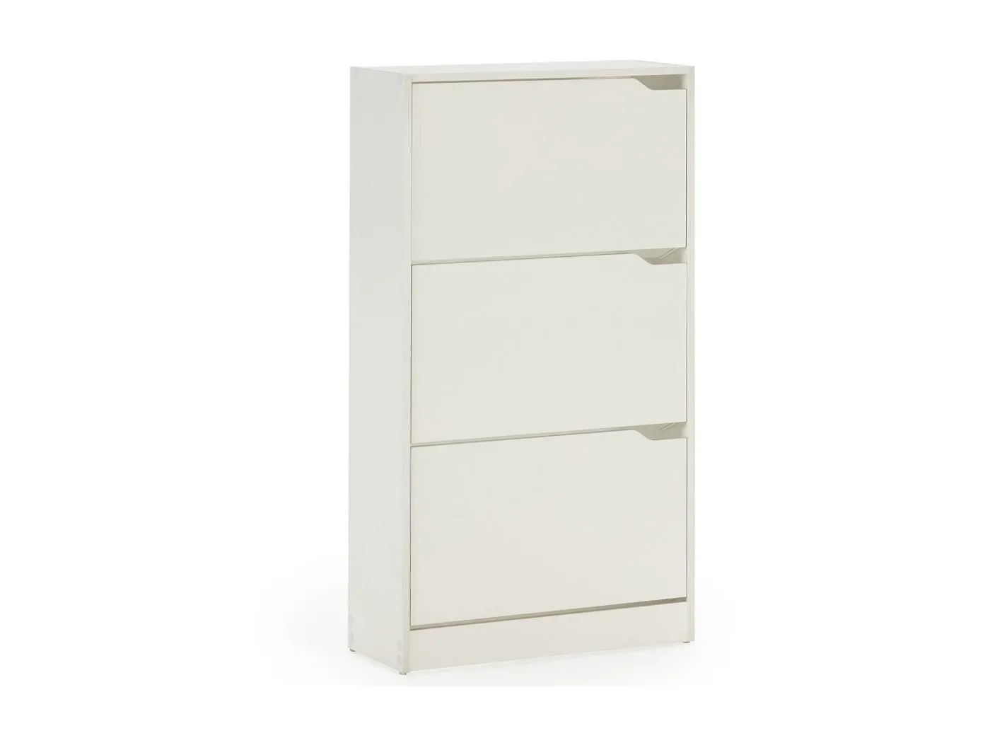 Schuhregal Angel, 3 Türen, weiß, für 18 Paar