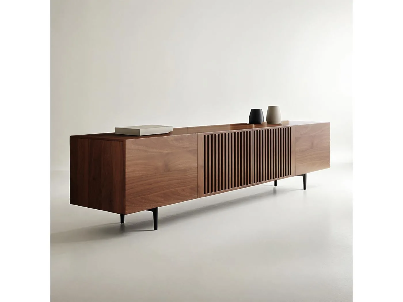 Moderner TV-Schrank 75", mit großem Stauraum, 180 cm Medienkonsole, für Wohnzimmer und Schlafzimmer, Farbe Nussbaum