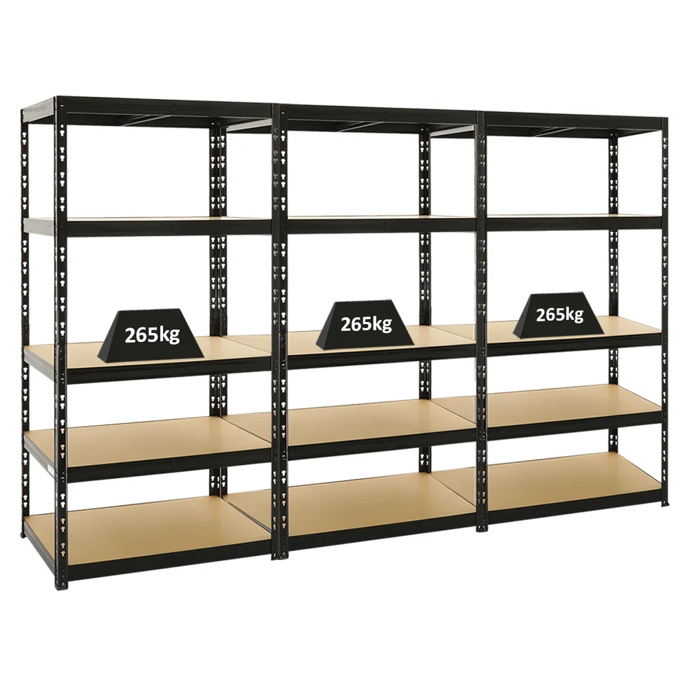 Mega Deal | 3x Schwerlastregal Tiger | HxBxT 180x90x60 cm |  Fachlast 265kg | Schwarz