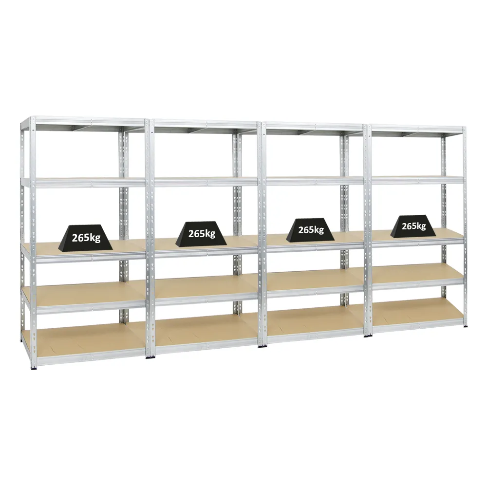 Mega Deal | 4x Schwerlastregal Tiger | HxBxT 180x90x60 cm | Fachlast 265kg | Verzinkt