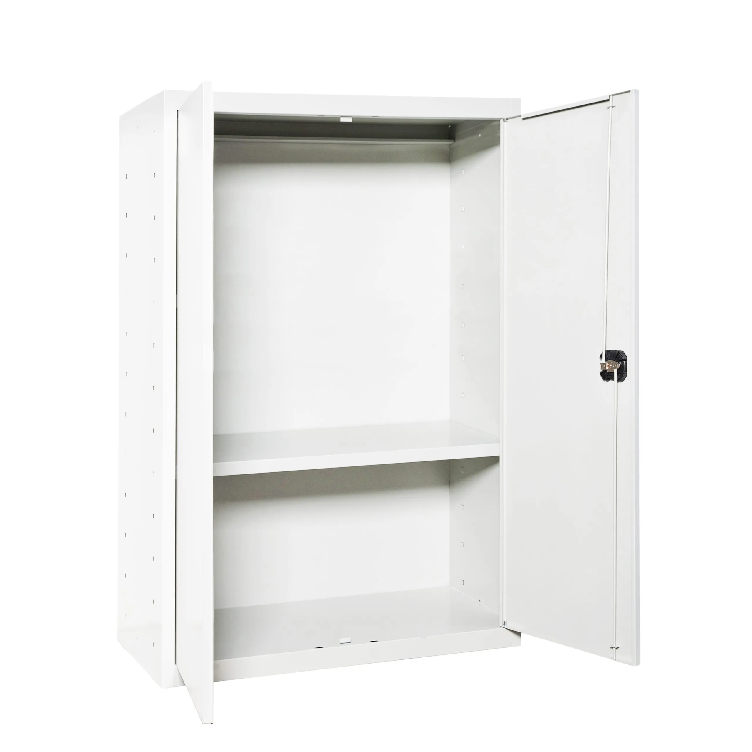 Stahlschrank AMEGO | HxBxT 90x80x40cm | 1x Fachboden | Weiß-Weiß