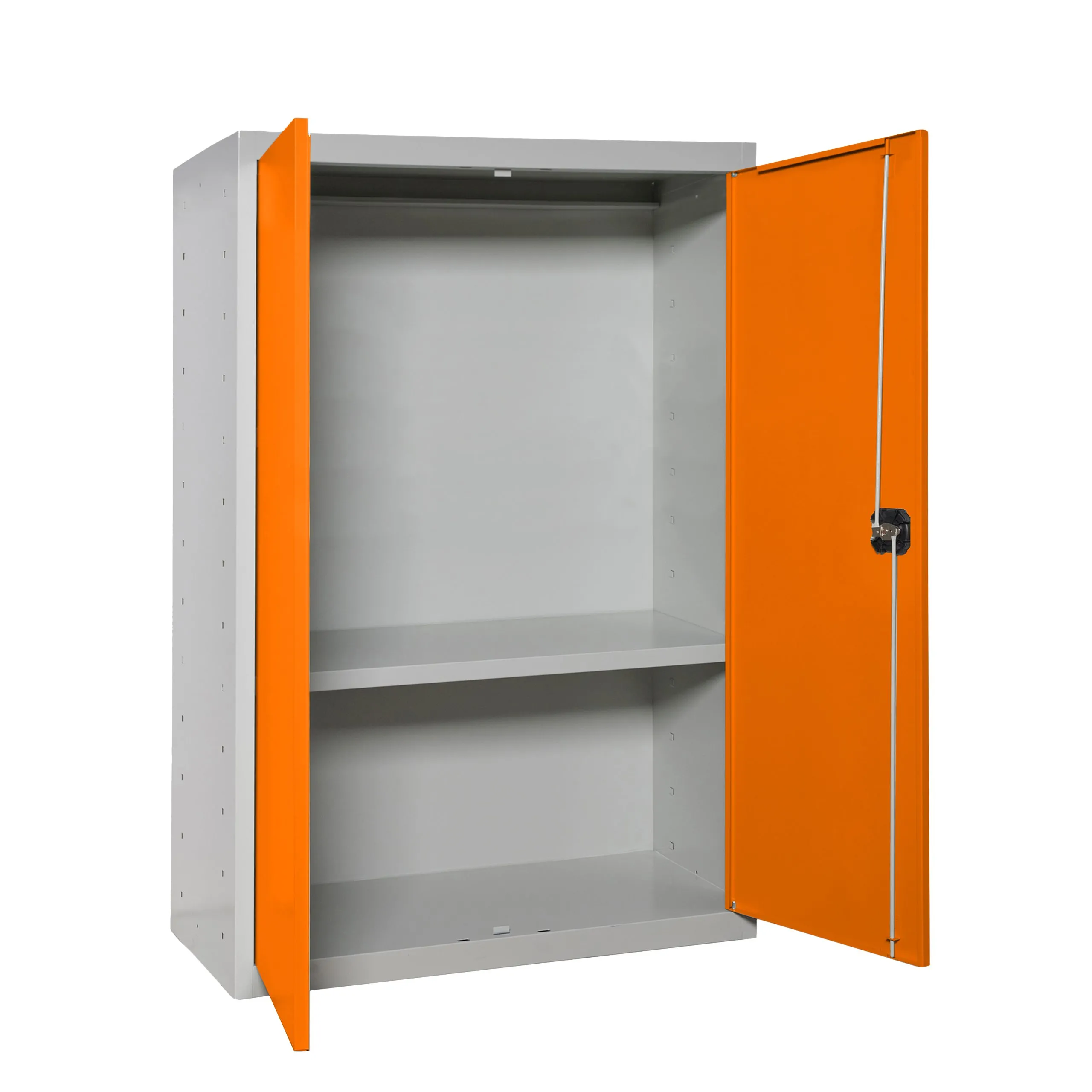 Stahlschrank AMEGO | HxBxT 90x80x40cm | 1x Fachboden | Orange-Grau