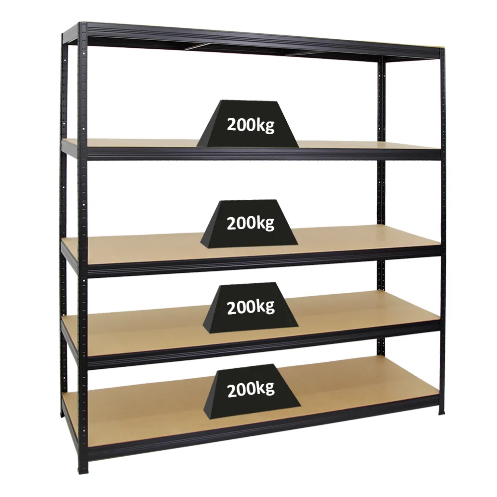 Schwerlastregal Giant Elephant | HxBxT 180x180x60cm | Fachlast 200kg | Schwarz