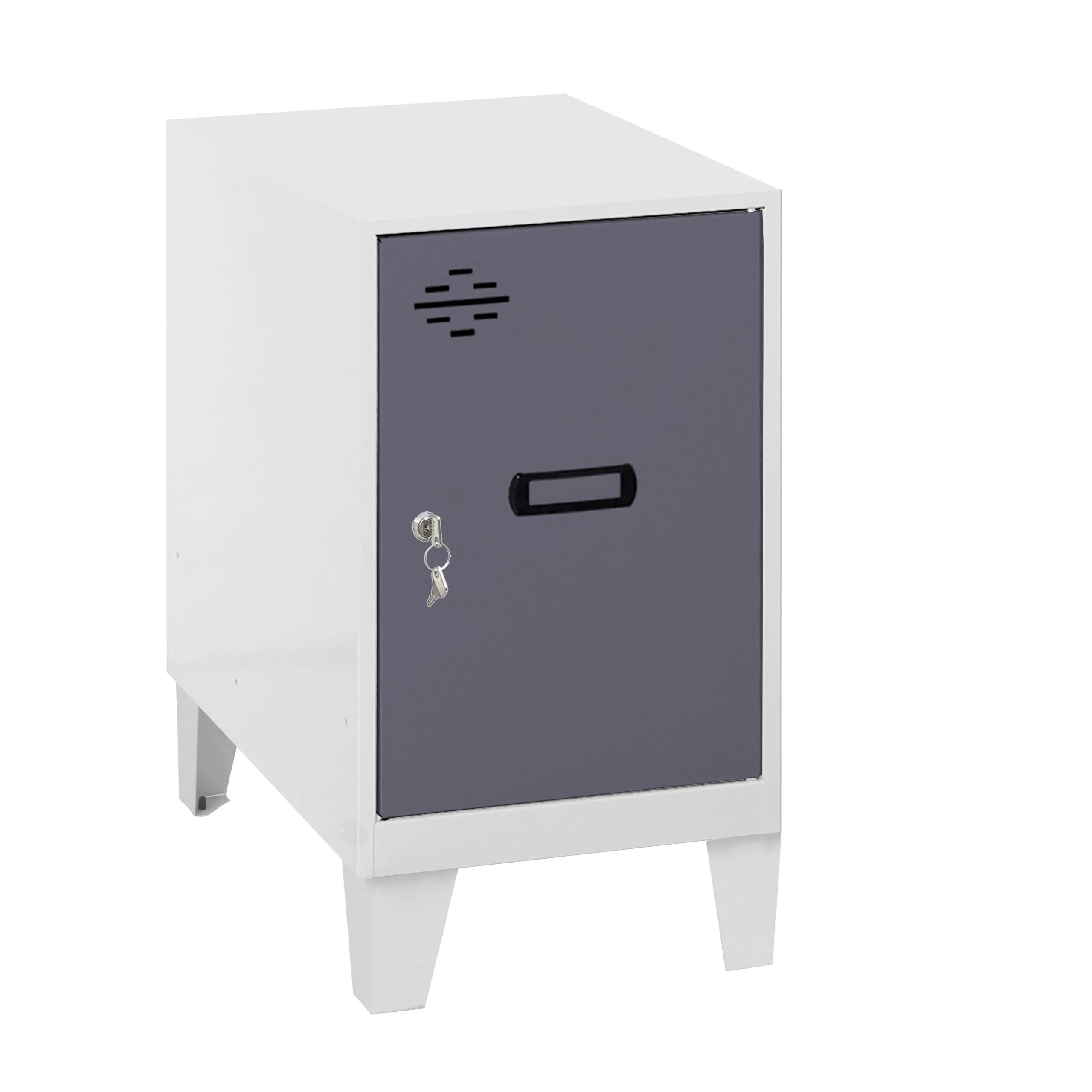 Schließfachwürfel AMEGO | HxBxT 57,5x30x50cm | Mit Standfüße | Anthrazit-Weiß