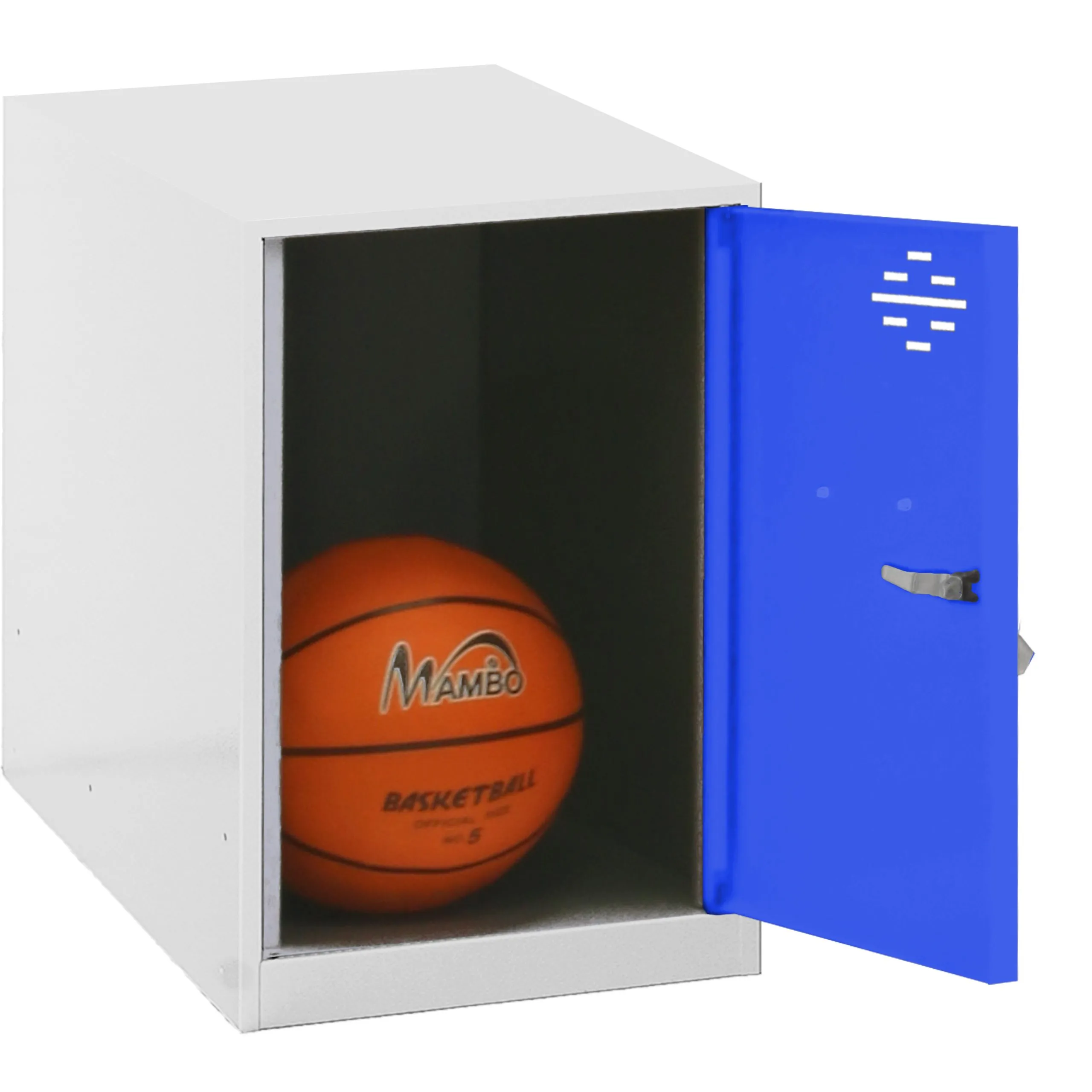 Schließfachwürfel AMEGO | HxBxT 47,5x30x50cm | Ohne Standfüße | Blau-Weiß