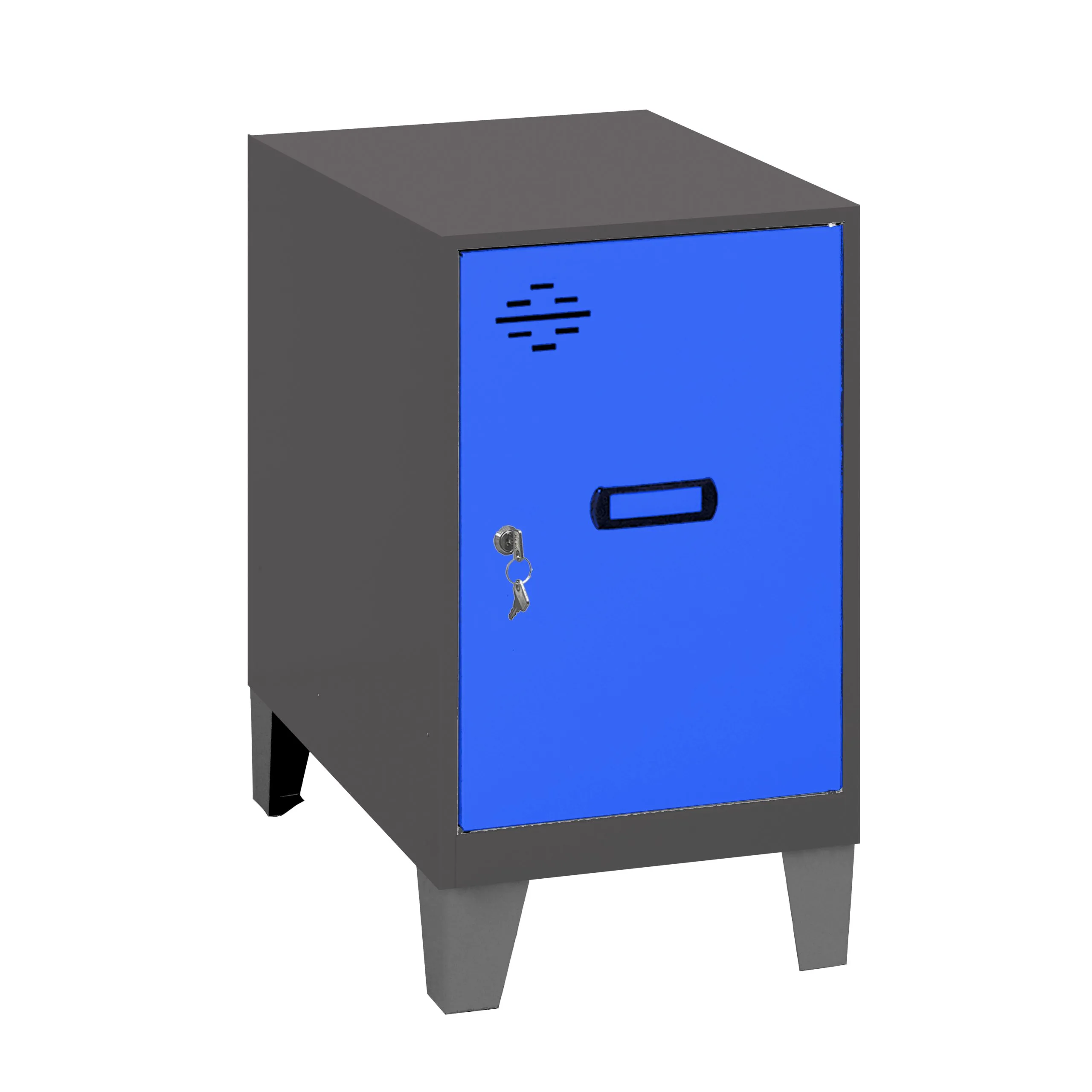 Schließfachwürfel AMEGO | HxBxT 57,5x30x50cm | Mit Standfüße | Blau-Anthrazit