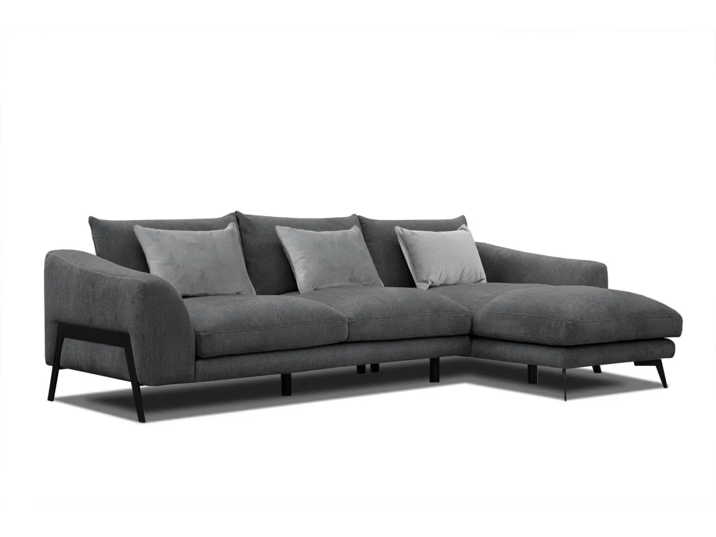 WINTER Ecksofa 4-Sitzer rechts, graphit
