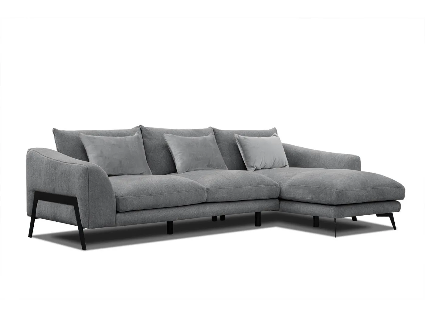 WINTER Ecksofa 4-Sitzer rechts, grau