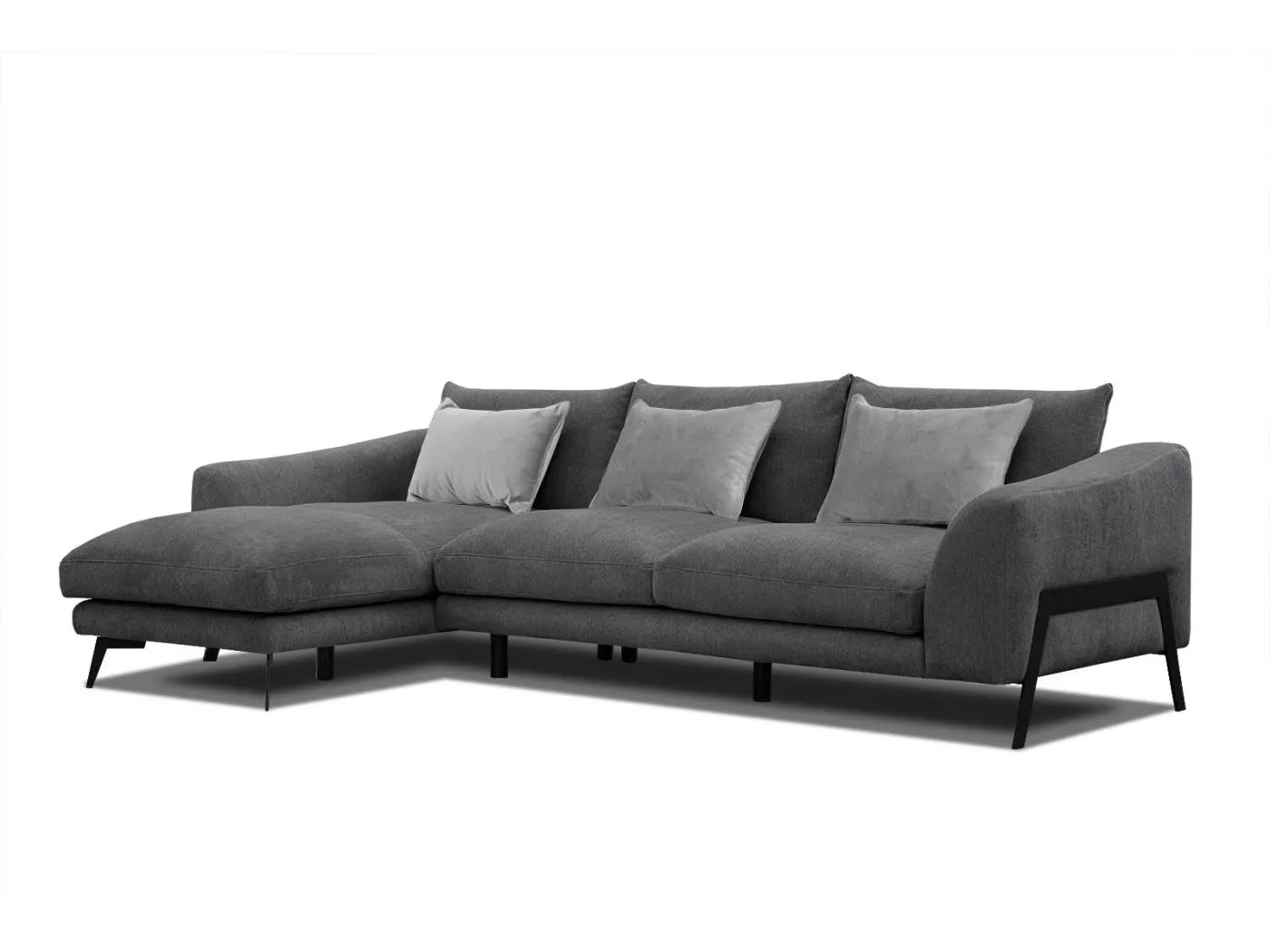 WINTER Ecksofa 4-Sitzer links, graphit