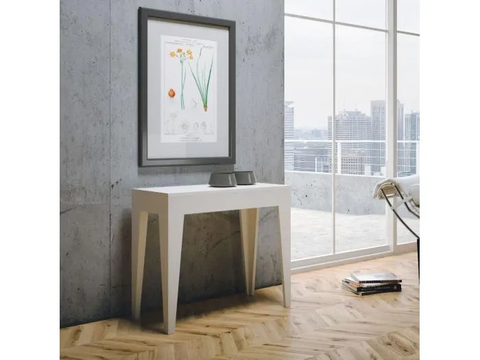 Ausziehbare Konsole 90x42/198 cm Isotta Small White Ash