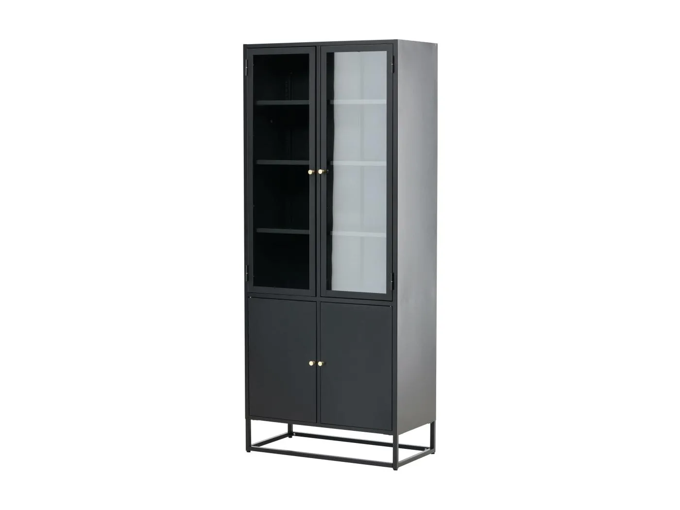 Vitrinenschrank BAKAL SC80 4D 80x41x190 Schwarz