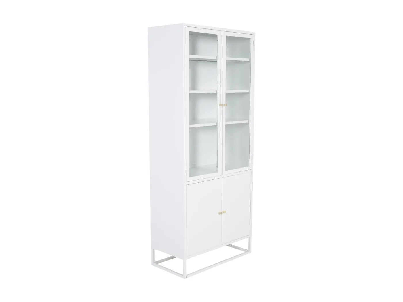 Vitrinenschrank BAKAL SC80 4D 80x41x190 Weiß