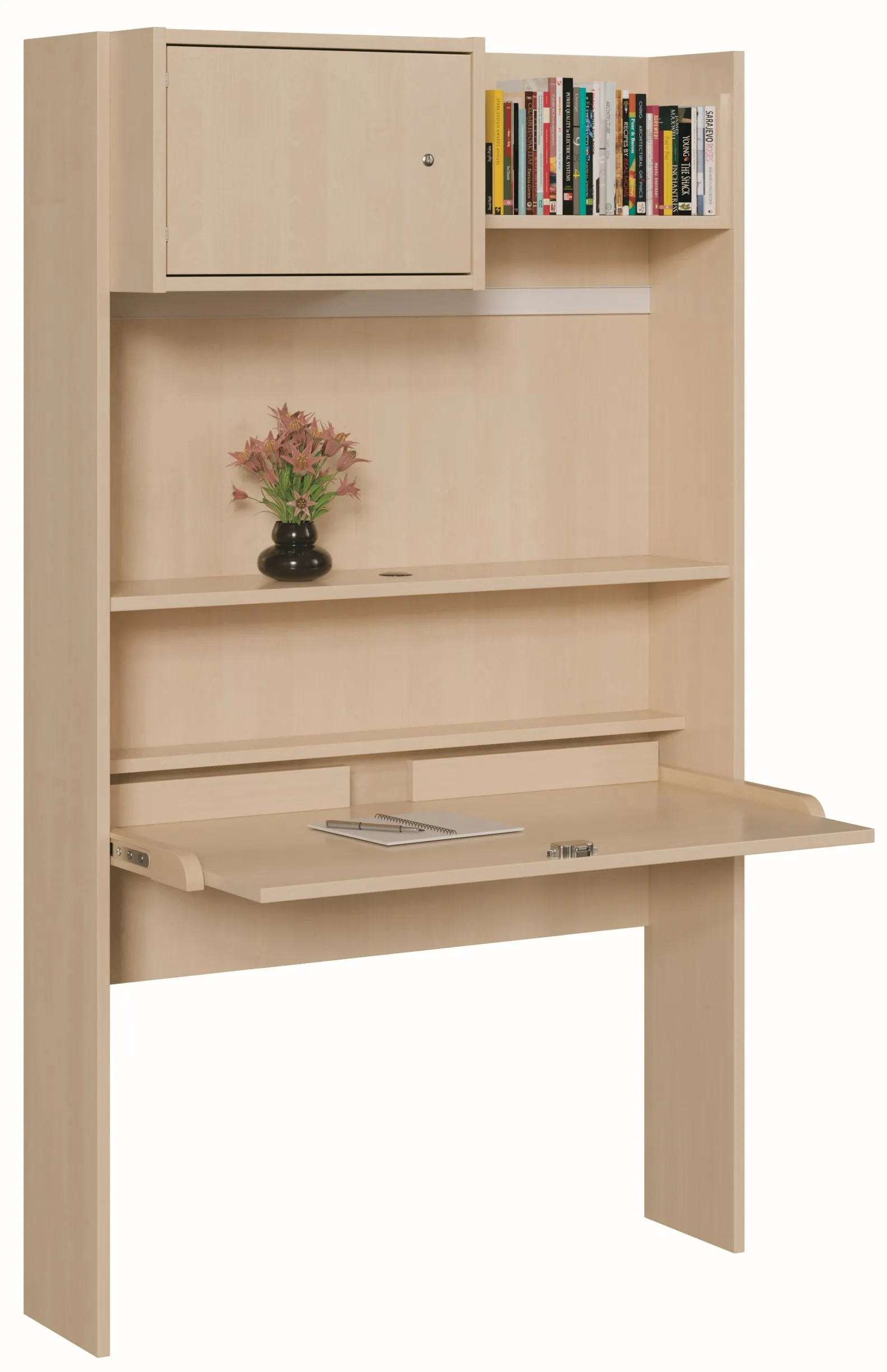 Wandklapparbeitsplatz, B/H/T: 106 x 180 x 24/56 cm